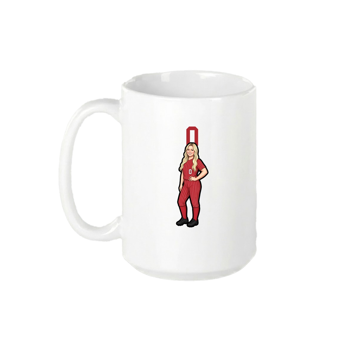 15oz Coffee Mug — Number Top in White