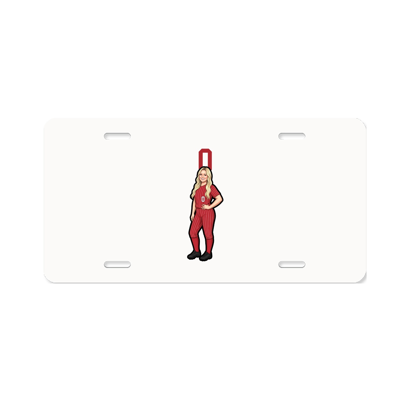 License Plate — Number Top in Classic