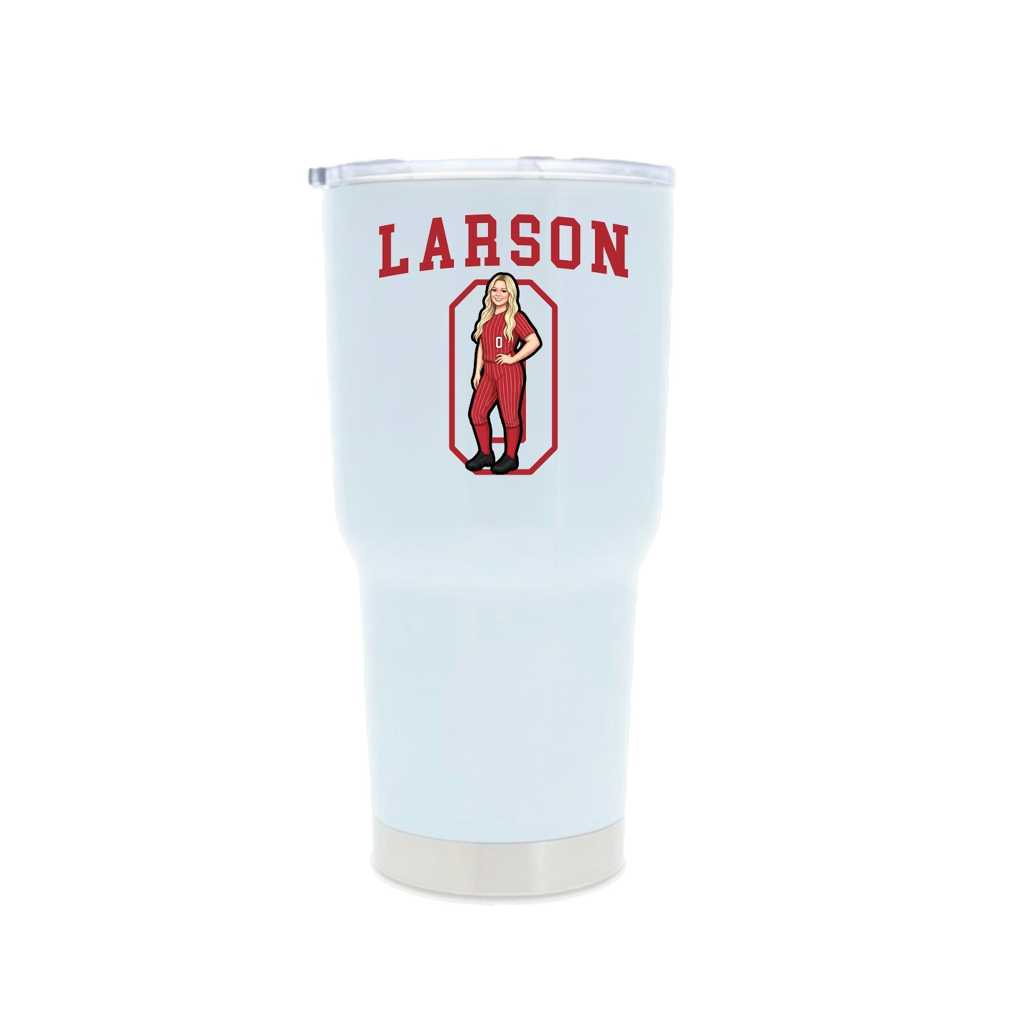 30oz Stainless Steel Tumbler — Shirsey in White