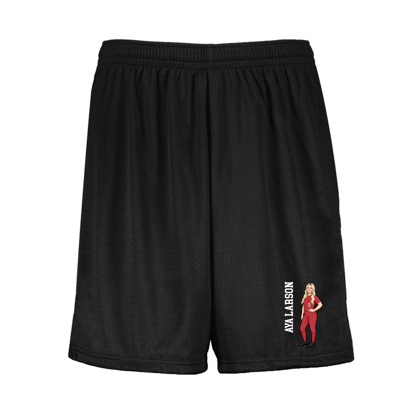 Shorts — Name Vertical in Black
