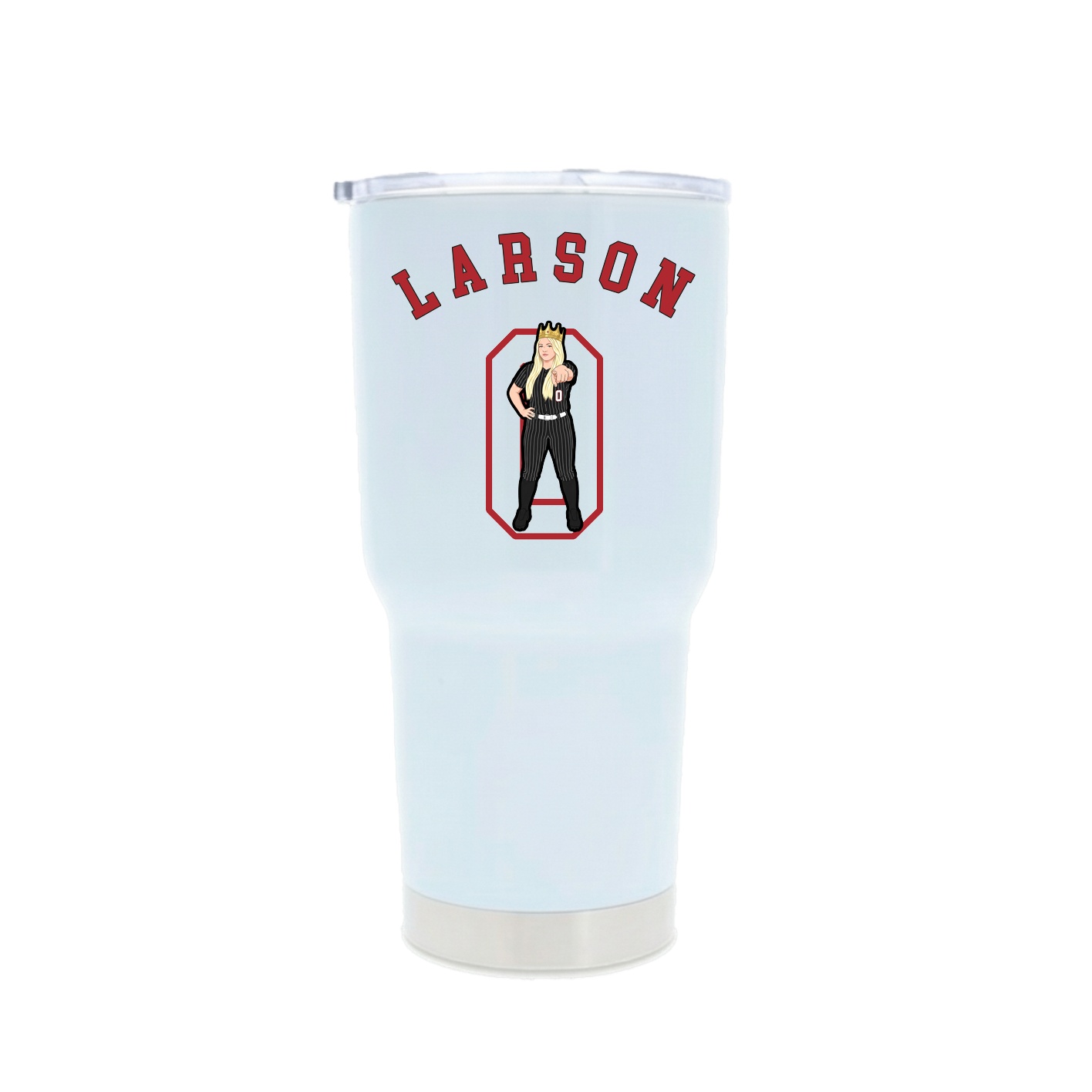 30oz Stainless Steel Tumbler — Shirsey Arch in White