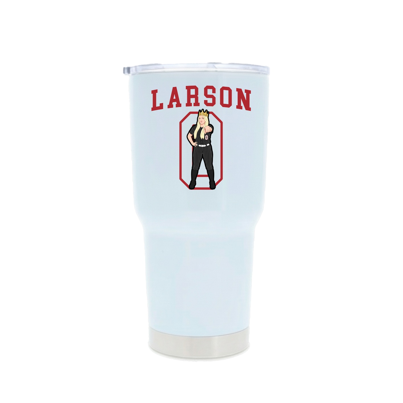 30oz Stainless Steel Tumbler — Shirsey in White