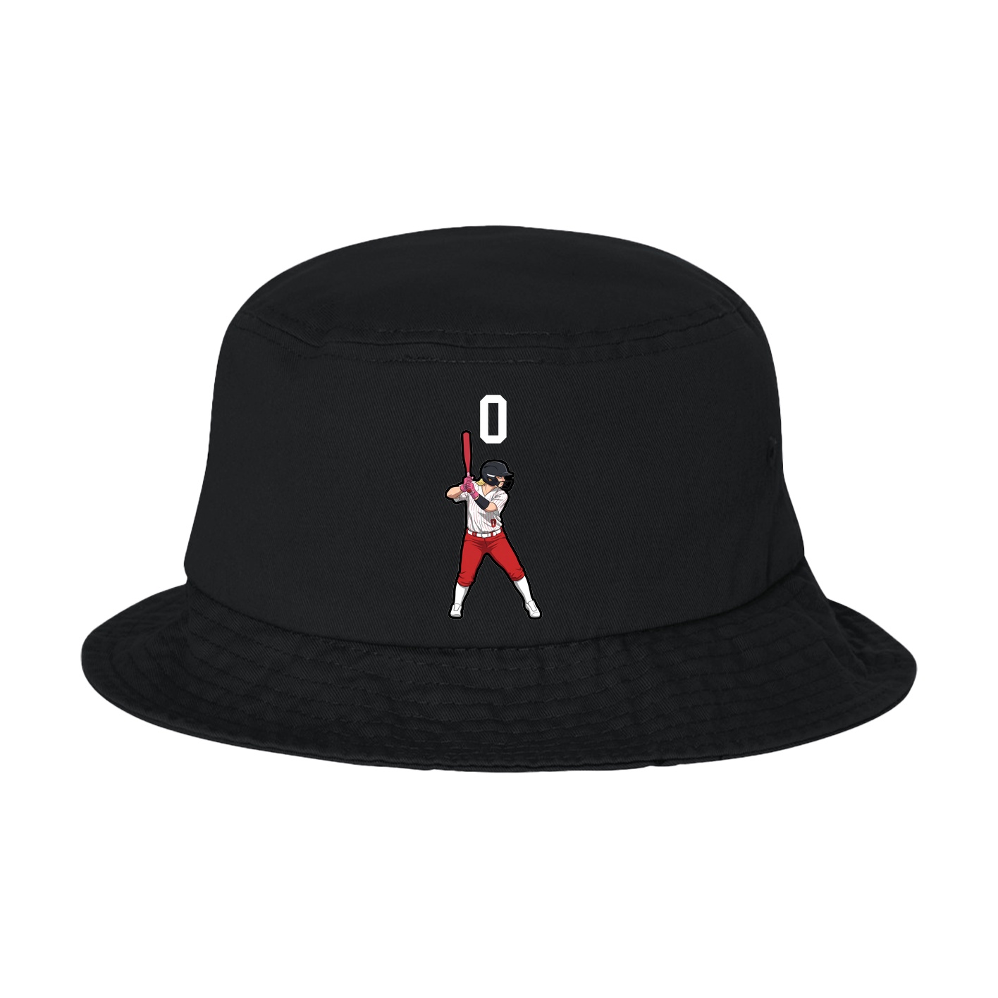 Bucket Cap — Number Top in Black