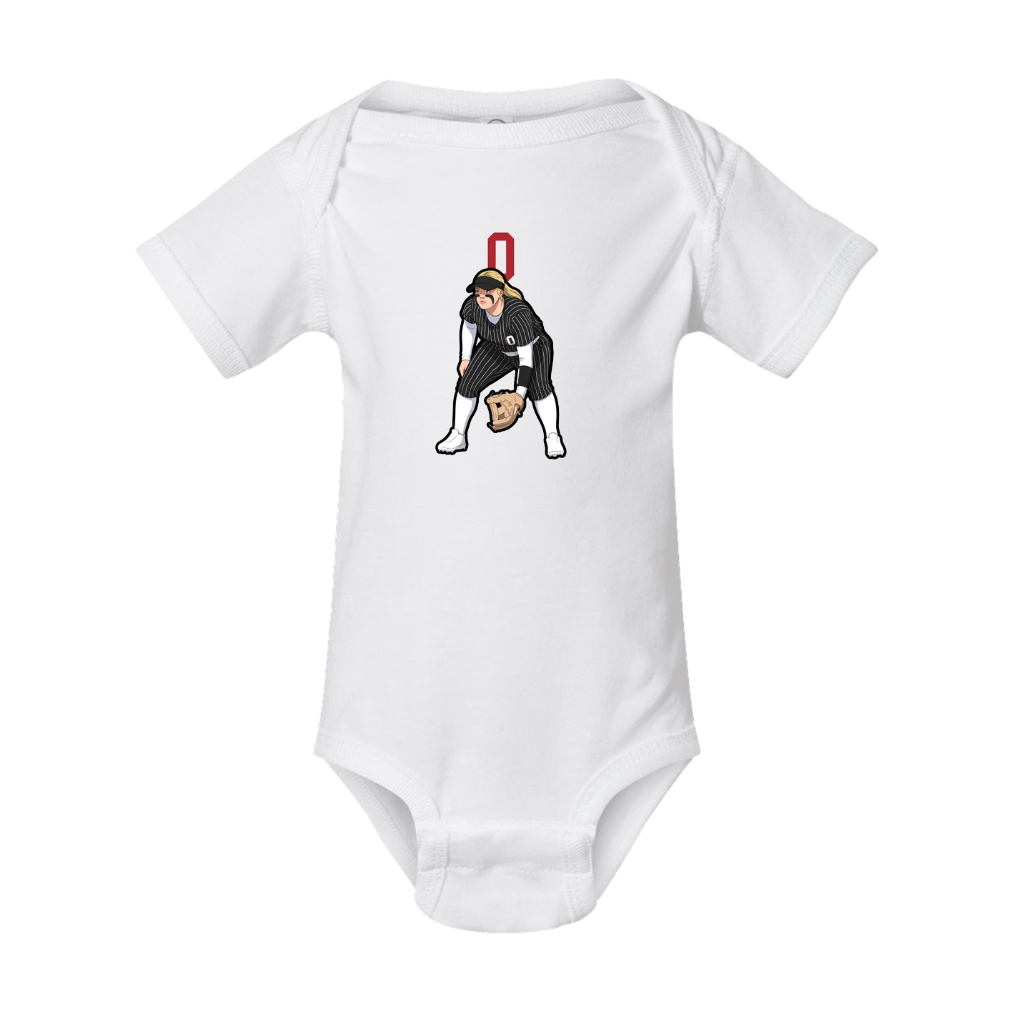 Baby Onesie — Number Top in White