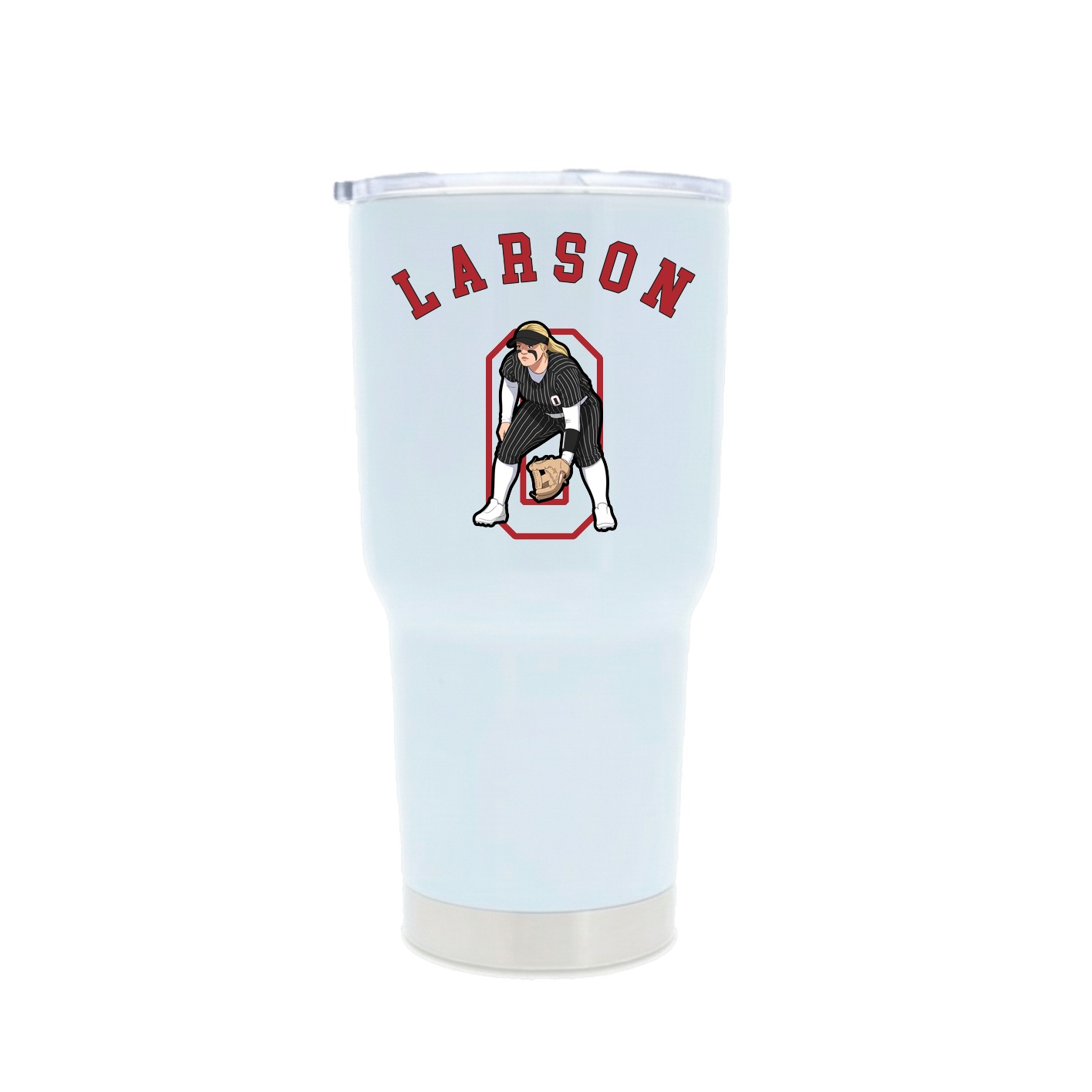 30oz Stainless Steel Tumbler — Shirsey Arch in White
