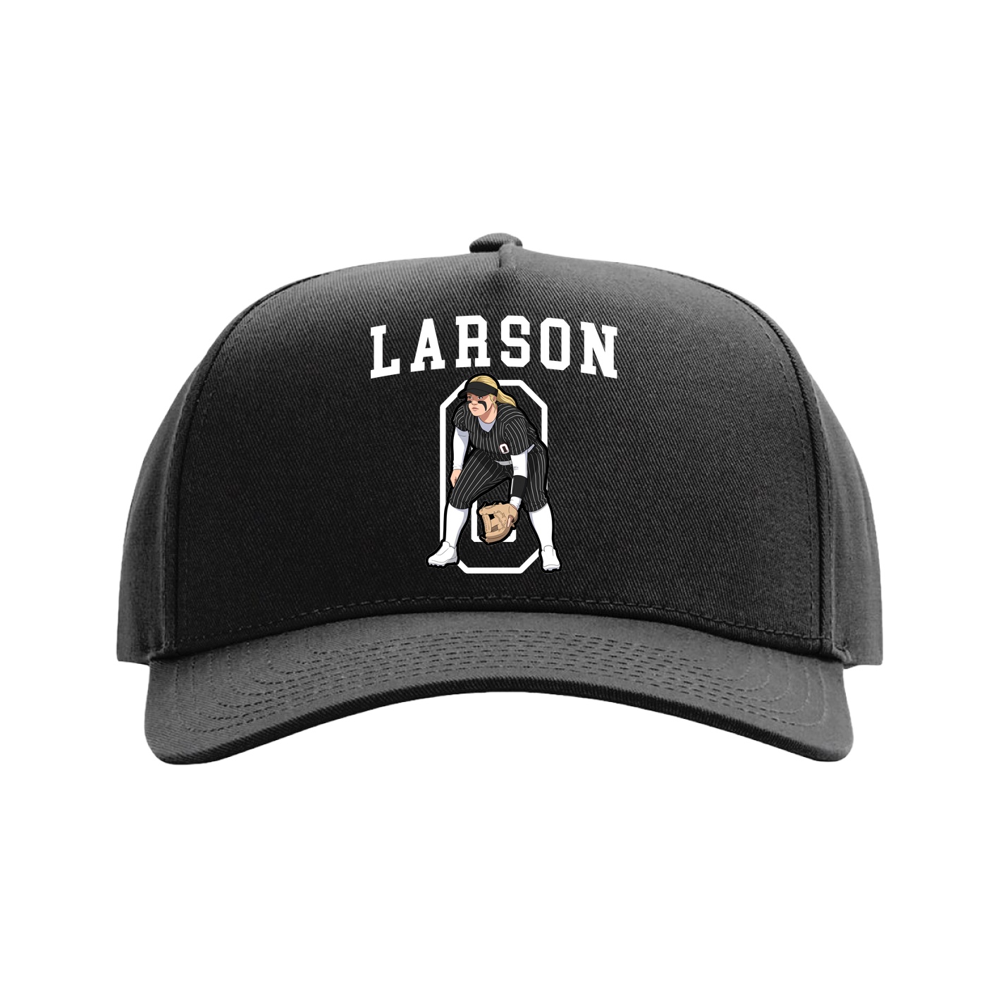 Full Fabric Five-Panel Champ Cap — Shirsey in Black