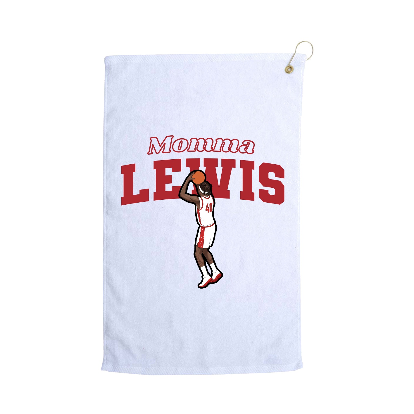 Golf Towel — Mothers Day Block in White