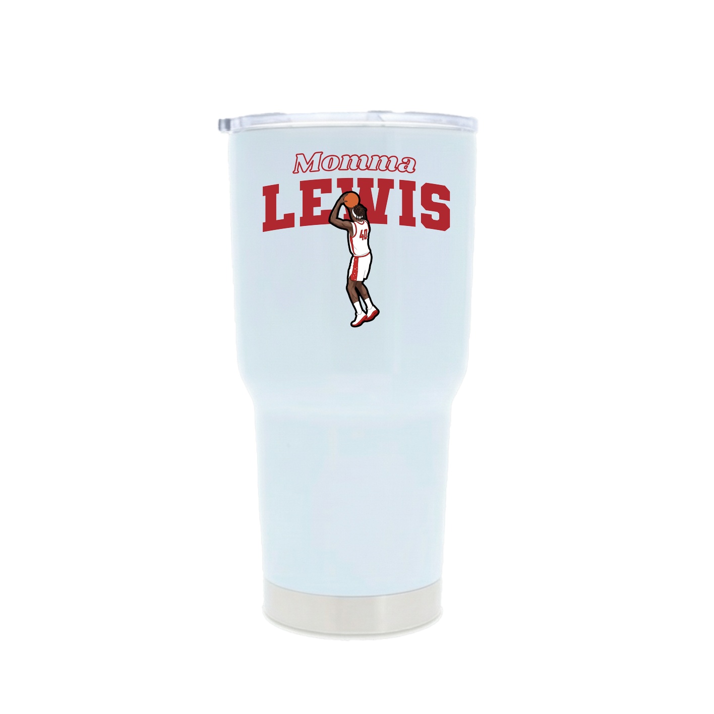 30oz Stainless Steel Tumbler — Mothers Day Block in White