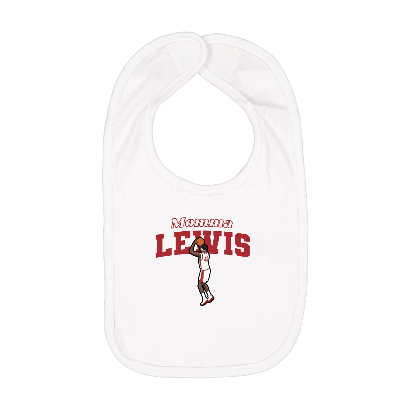 Infant Bib — Mothers Day Block in White