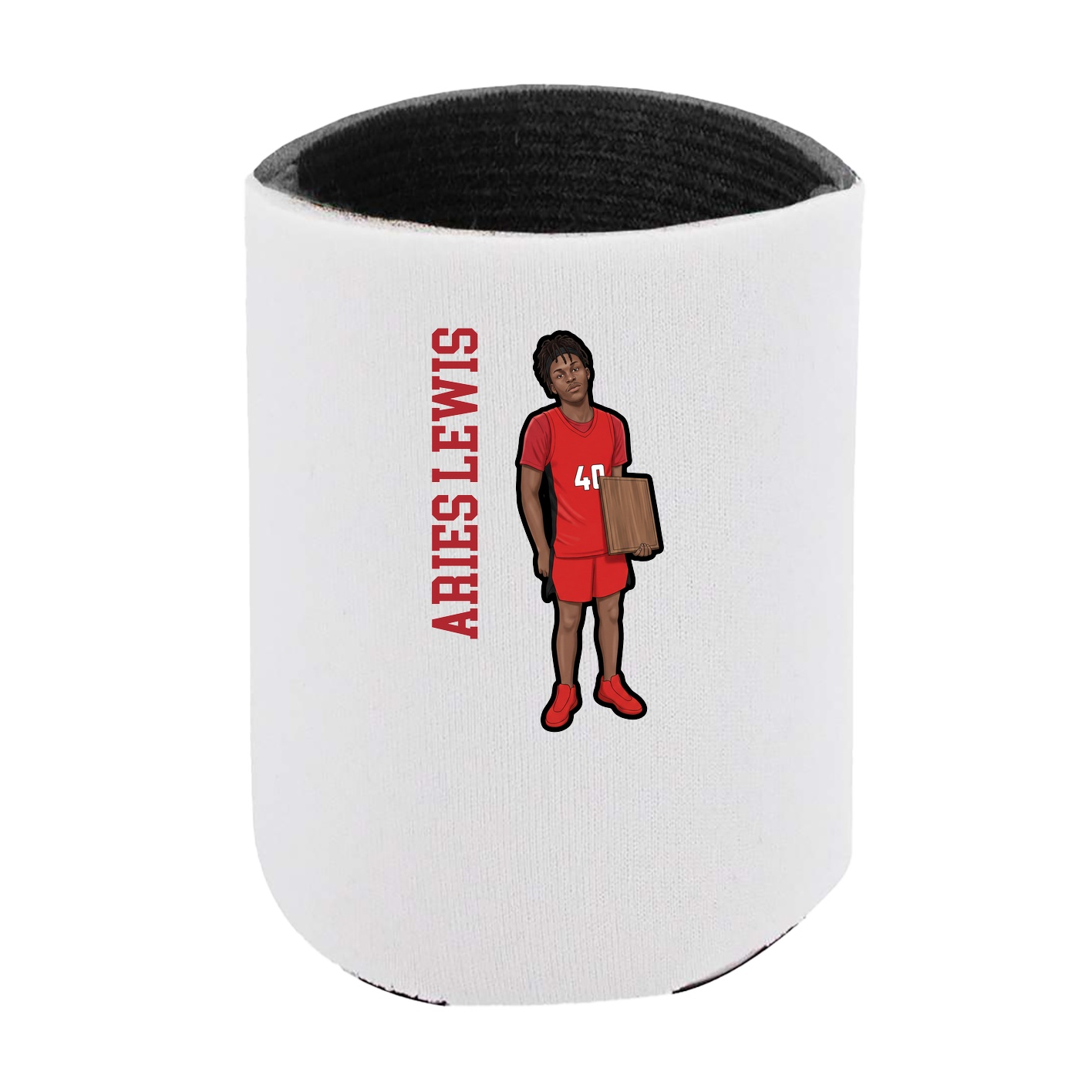 Can Holder — Name Vertical in White
