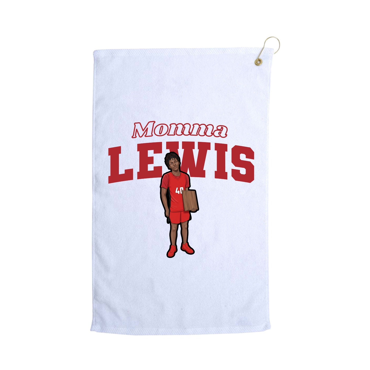 Golf Towel — Mothers Day Block in White
