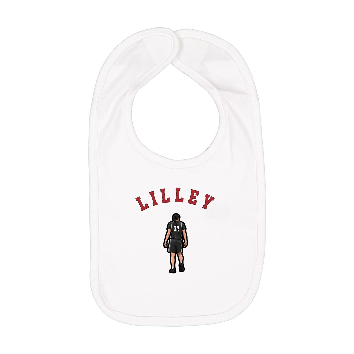 Infant Bib — Shirsey Arch in White