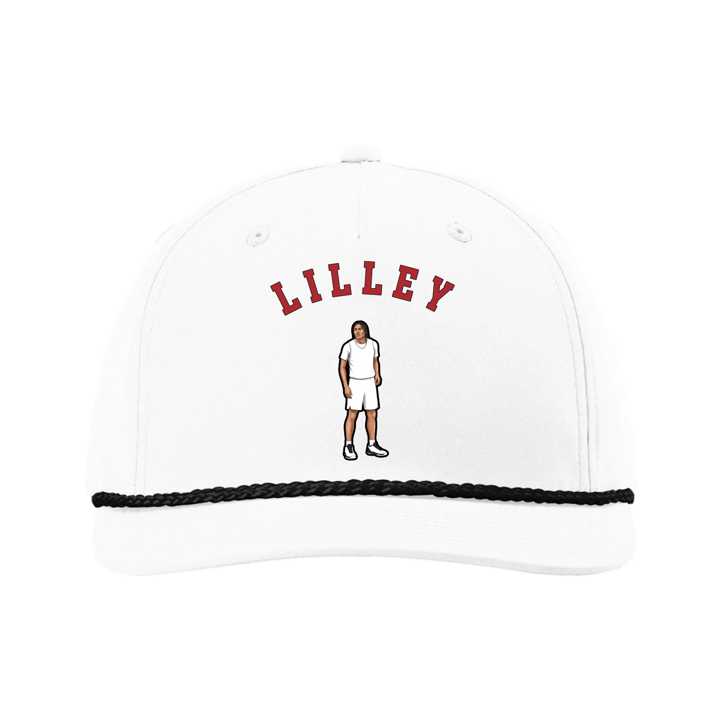 Five-Panel Classic Rope Cap — Shirsey Arch in White