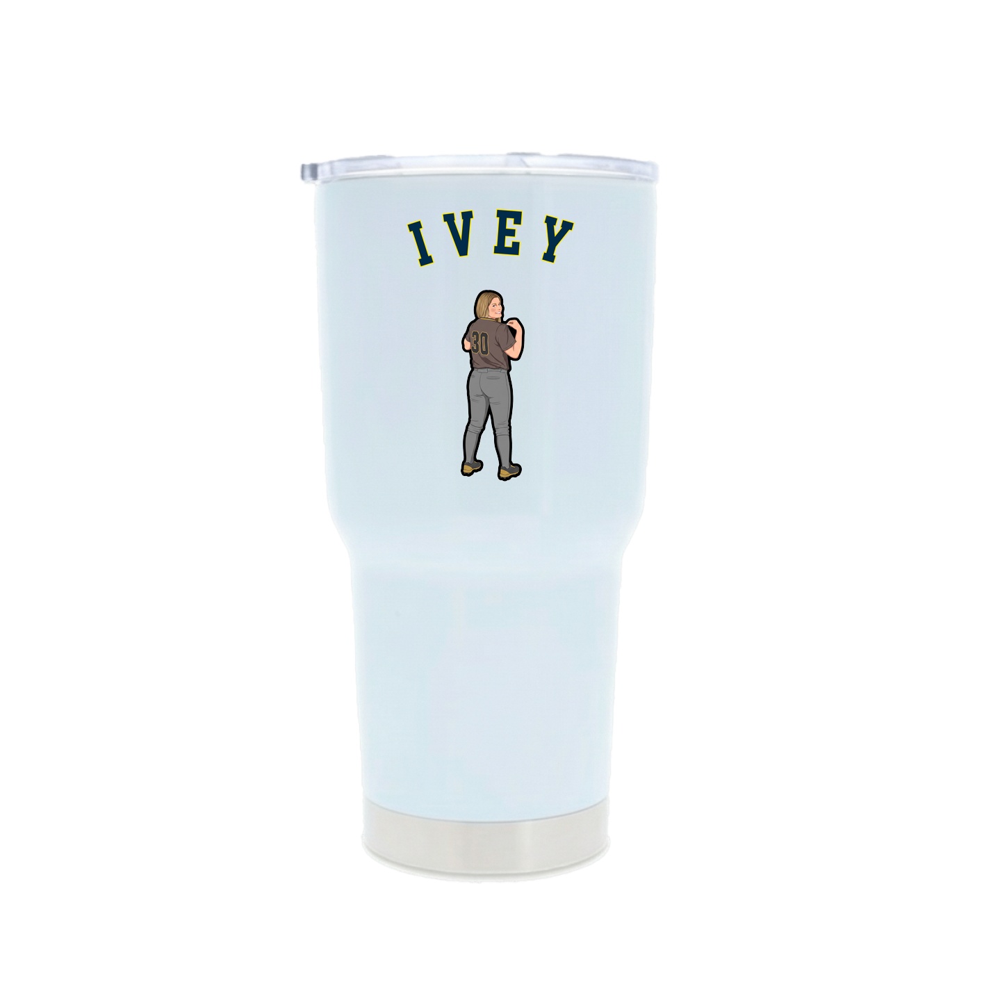 30oz Stainless Steel Tumbler — Shirsey Arch in White