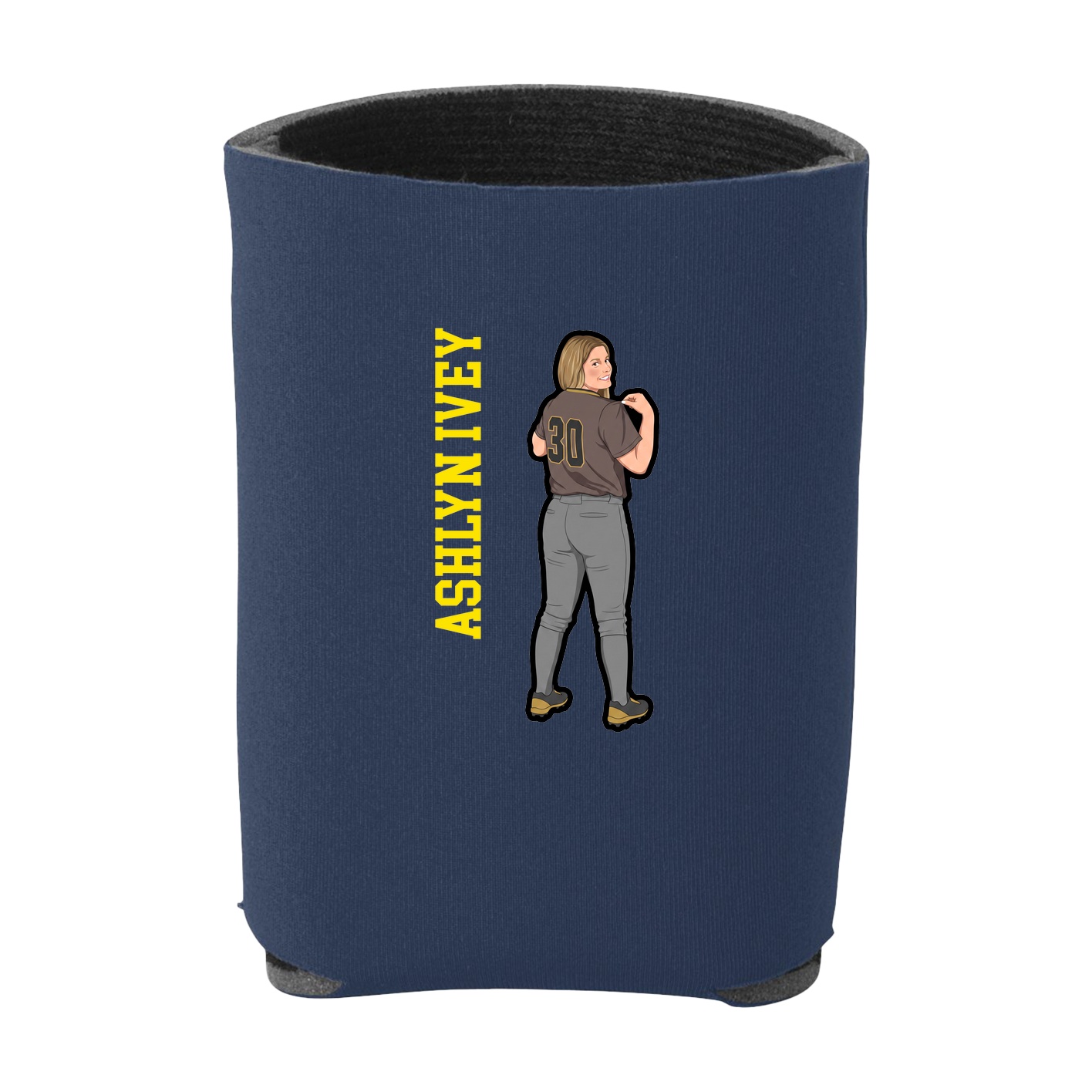 Can Holder — Name Vertical in Navy