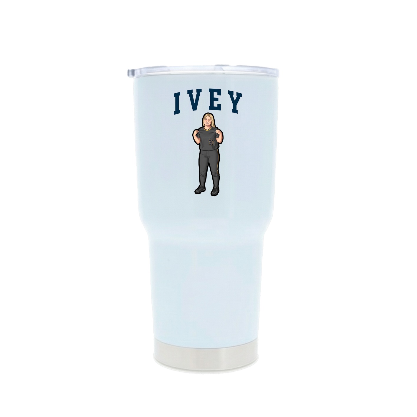 30oz Stainless Steel Tumbler — Shirsey in White