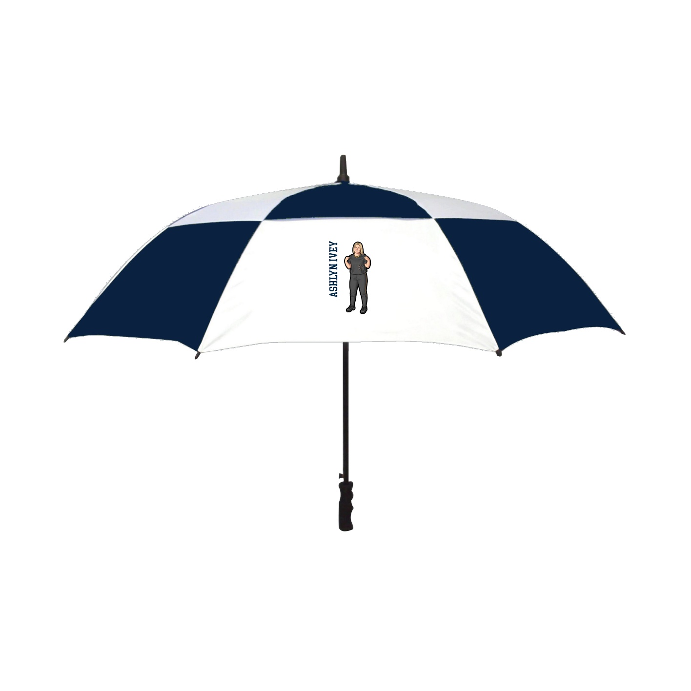 Golf Umbrella — Name Vertical in Navy