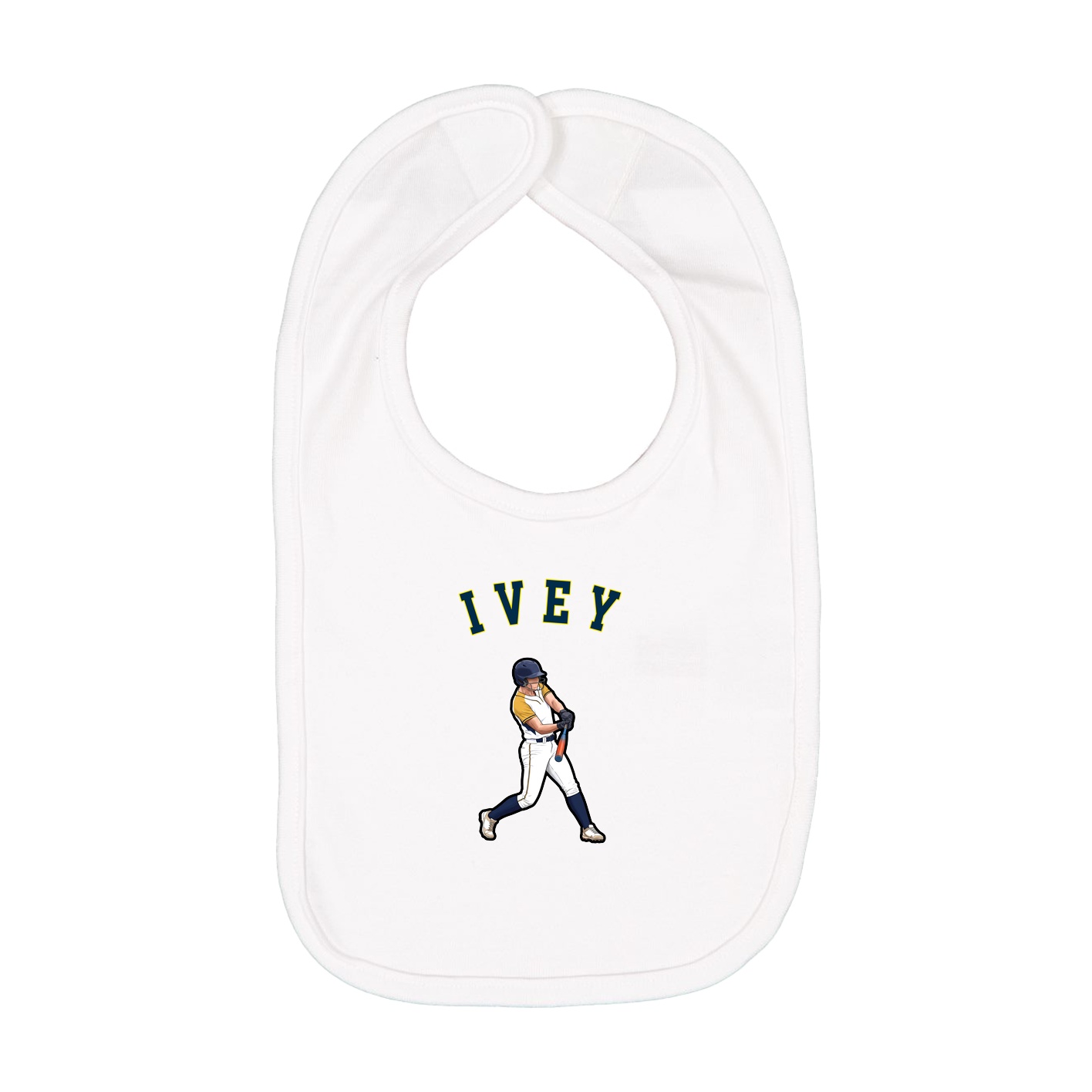 Infant Bib — Shirsey Arch in White