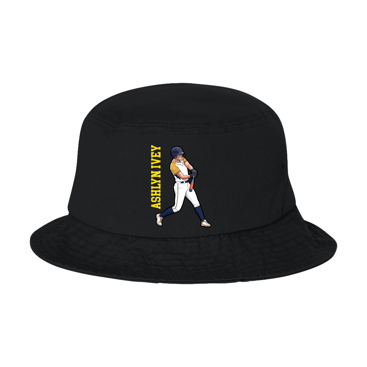 Bucket Cap — Name Vertical in Black