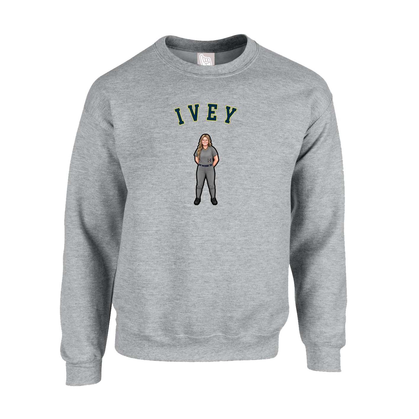 Fleece Crew — Shirsey Arch in Grey