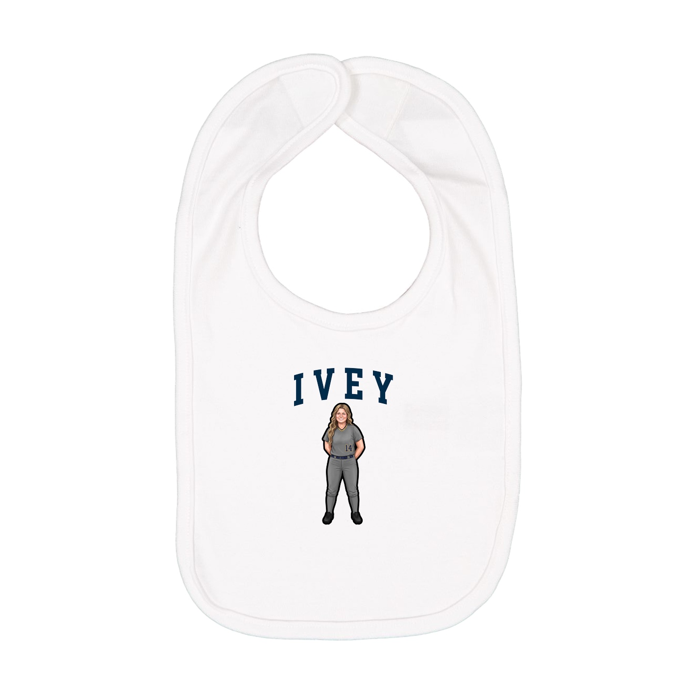 Infant Bib — Shirsey in White