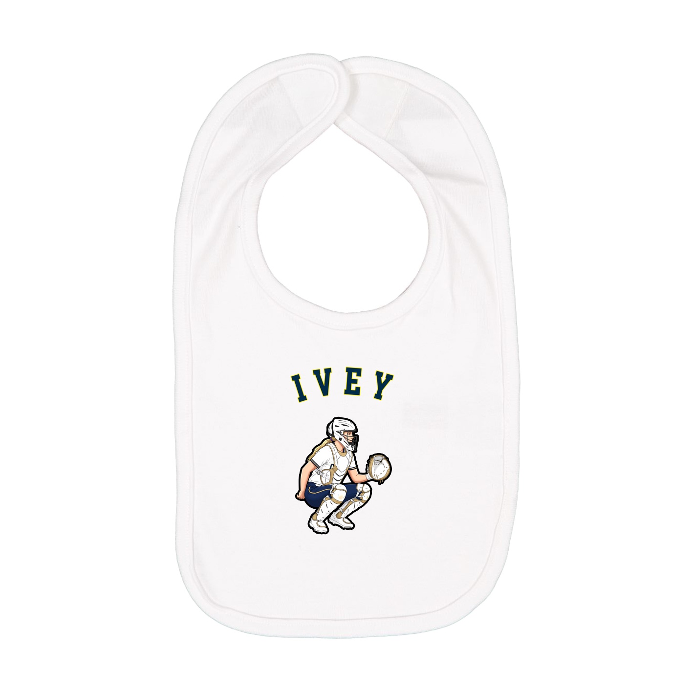 Infant Bib — Shirsey Arch in White