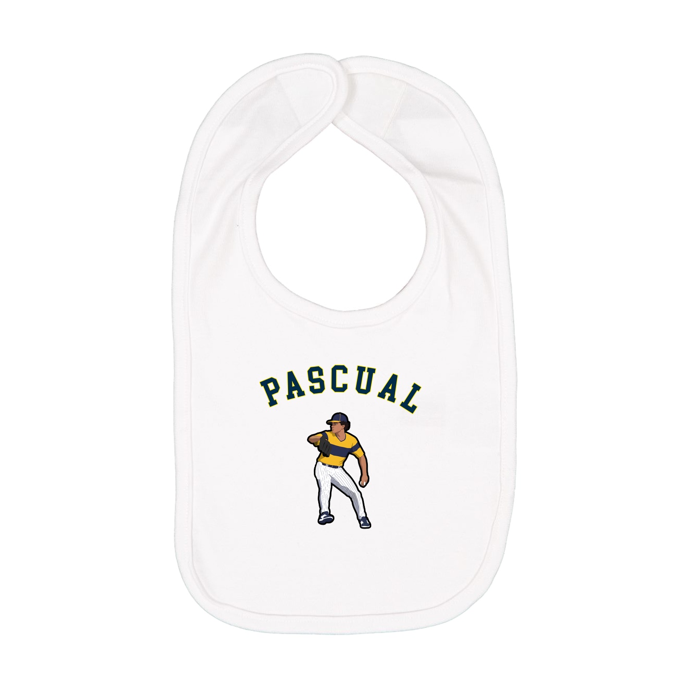Infant Bib — Shirsey Arch in White