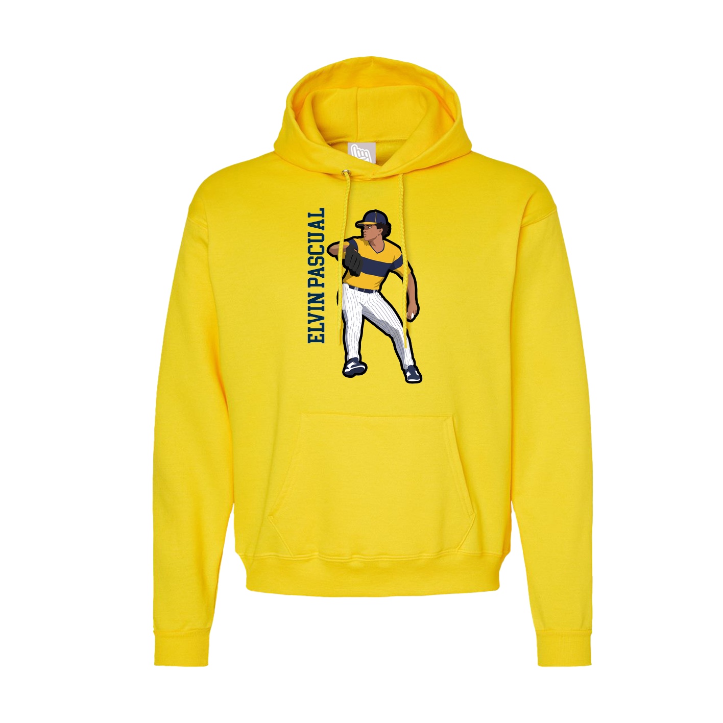 Hoodie — Name Vertical in Yellow