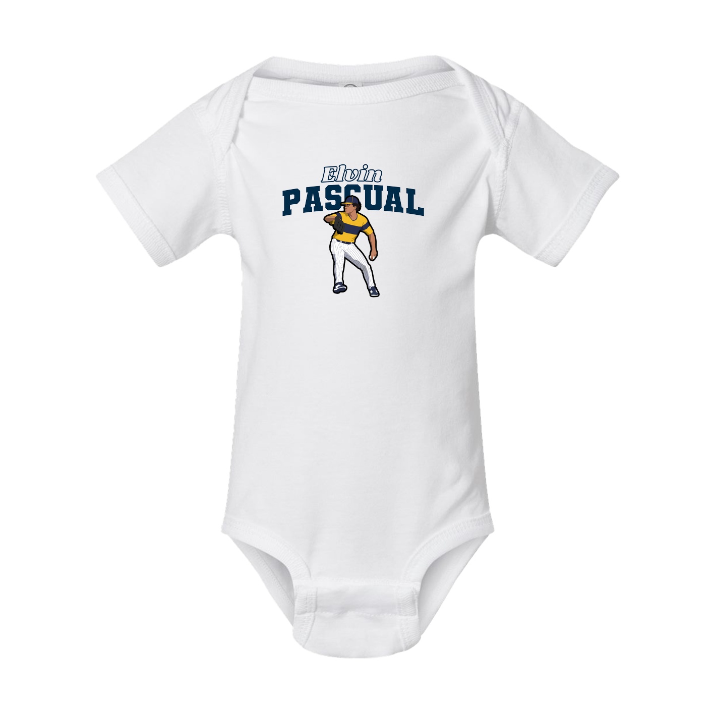 Baby Onesie — Name Arch in White