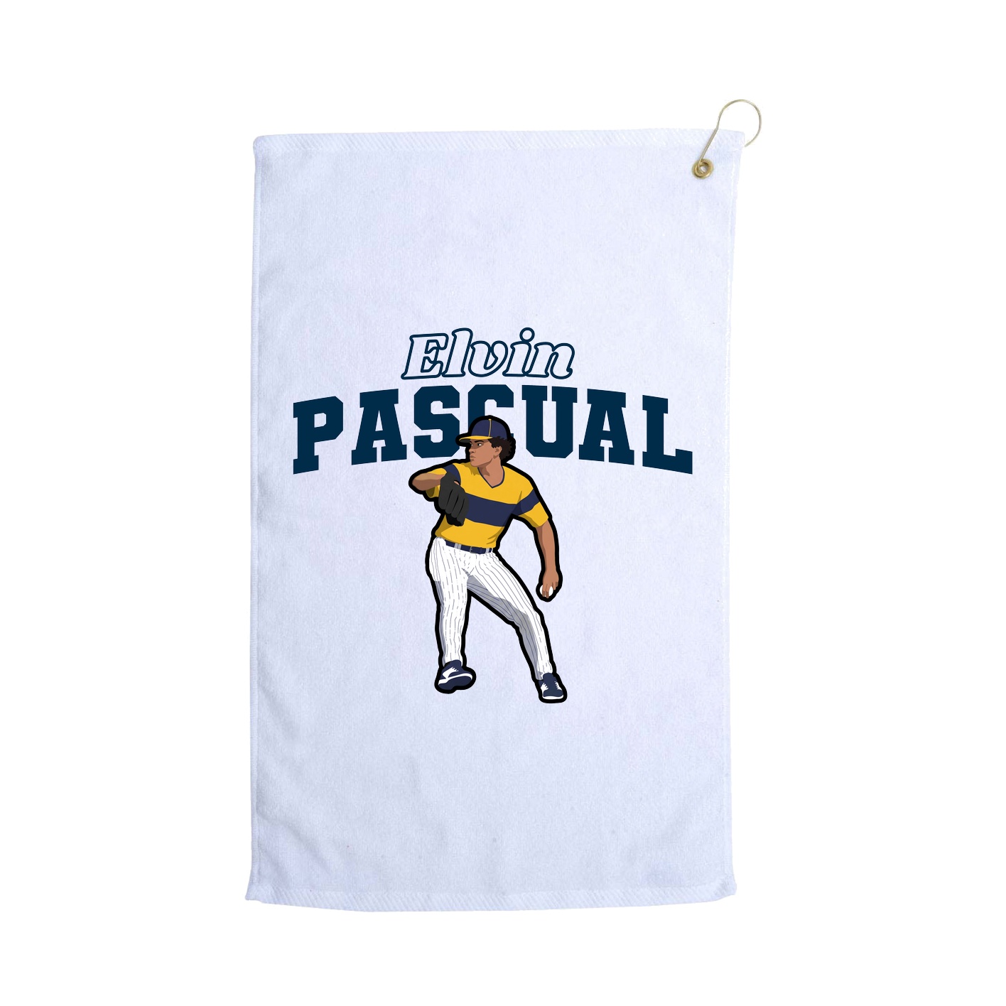 Golf Towel — Name Arch in White