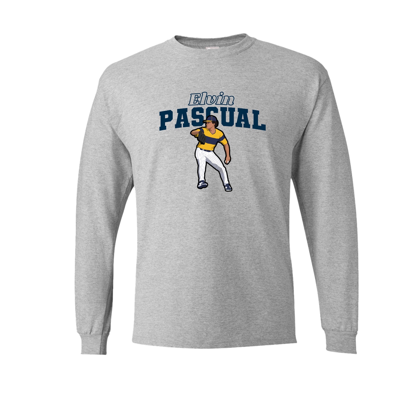 Long Sleeve Tee — Name Arch in Grey