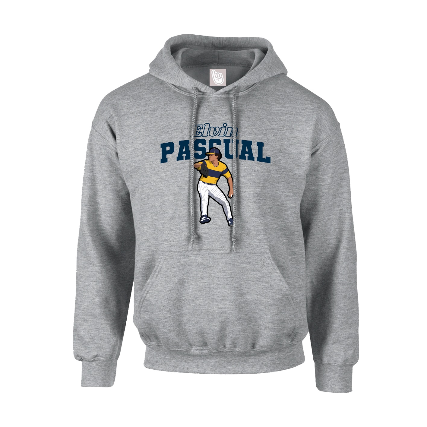 Youth Hoodie — Name Arch in Grey