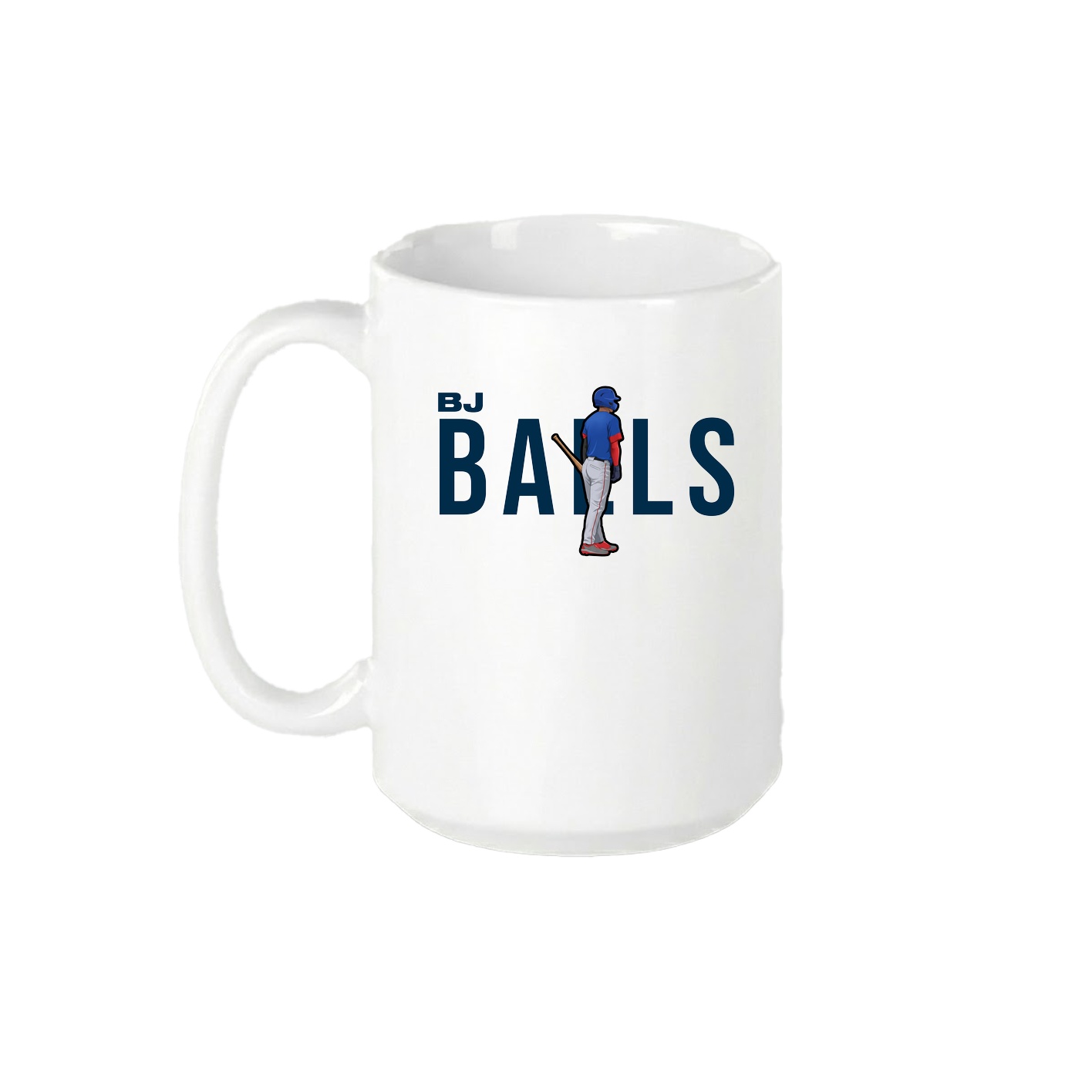 15oz Coffee Mug — Player Name in White
