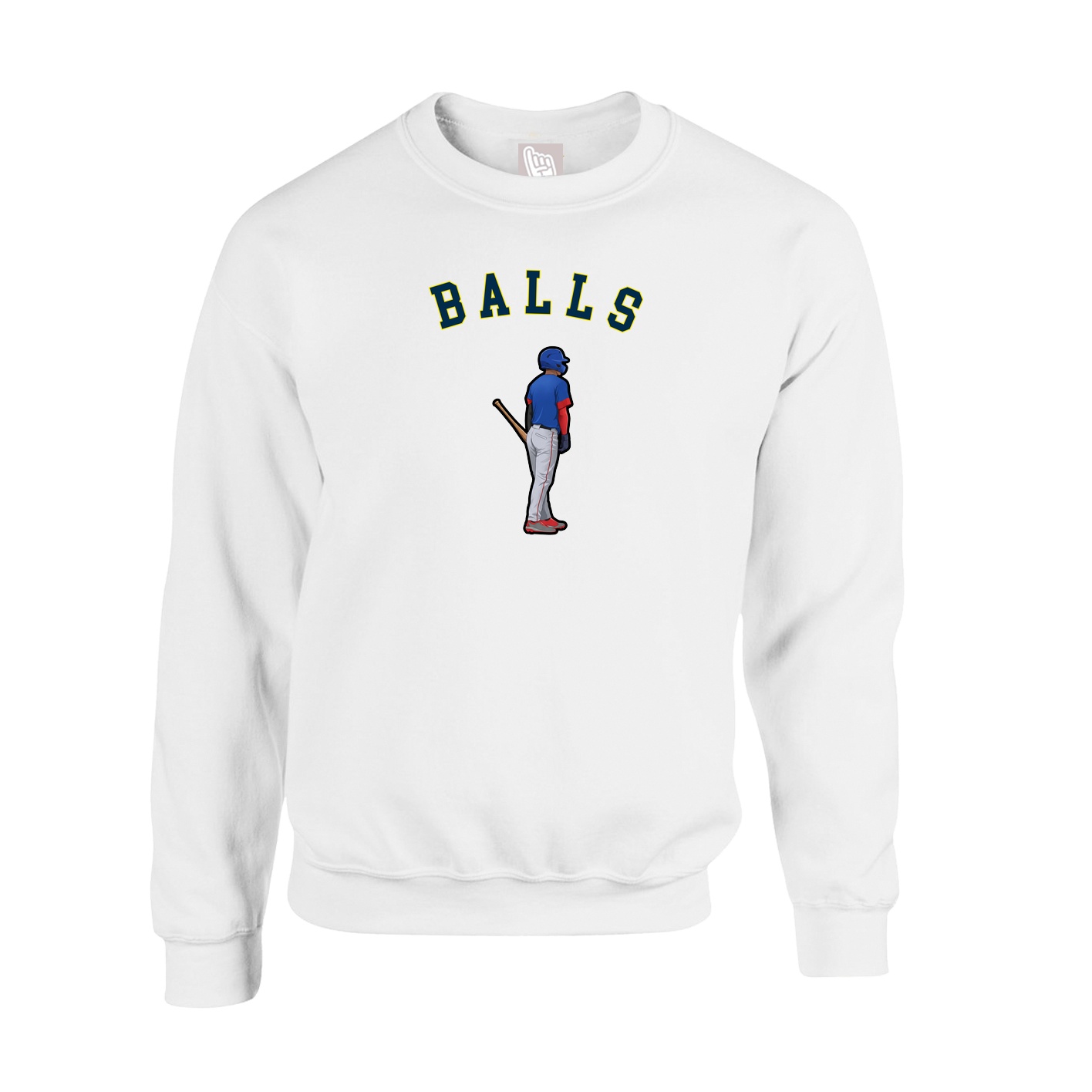 Fleece Crew — Shirsey Arch in White