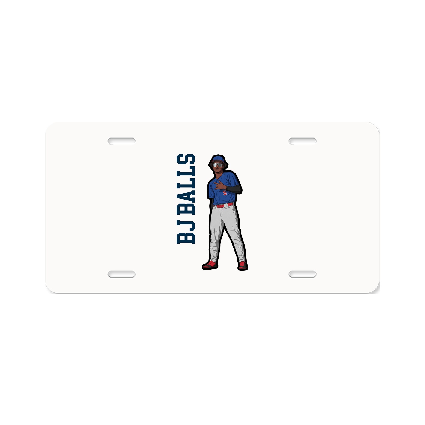License Plate — Name Vertical in Classic