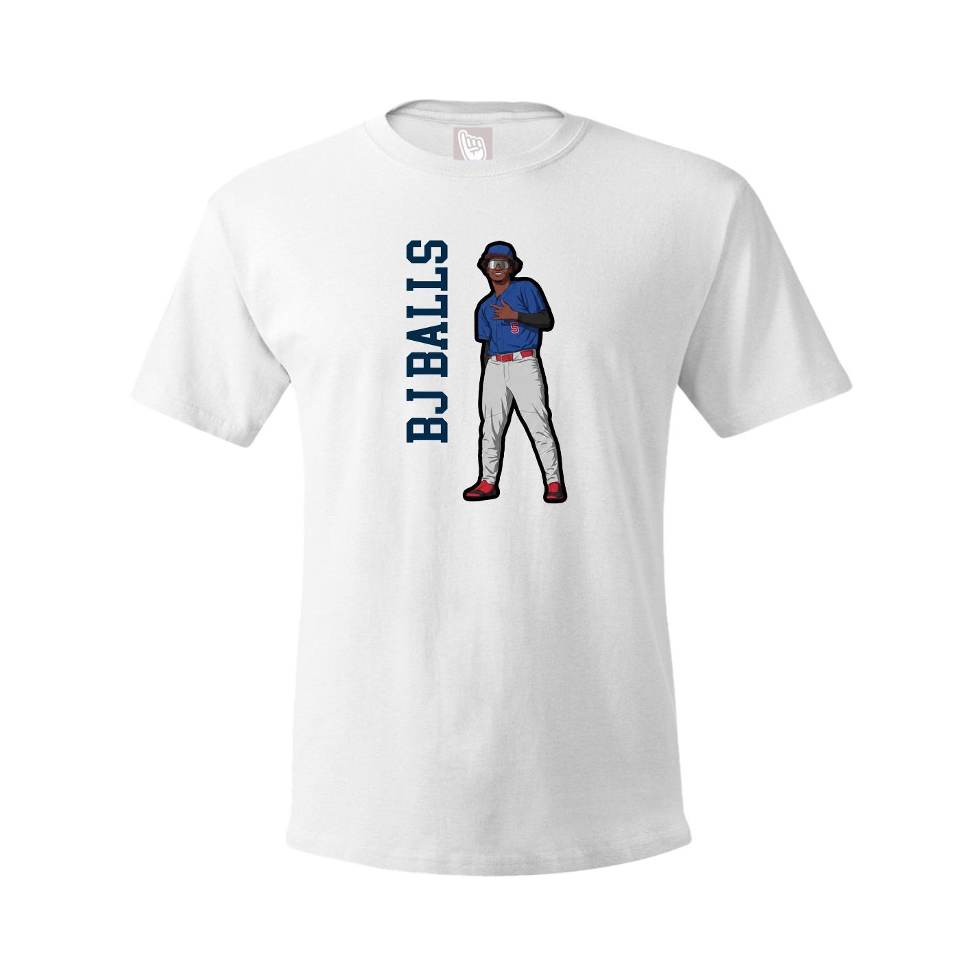Youth Tee — Name Vertical in White