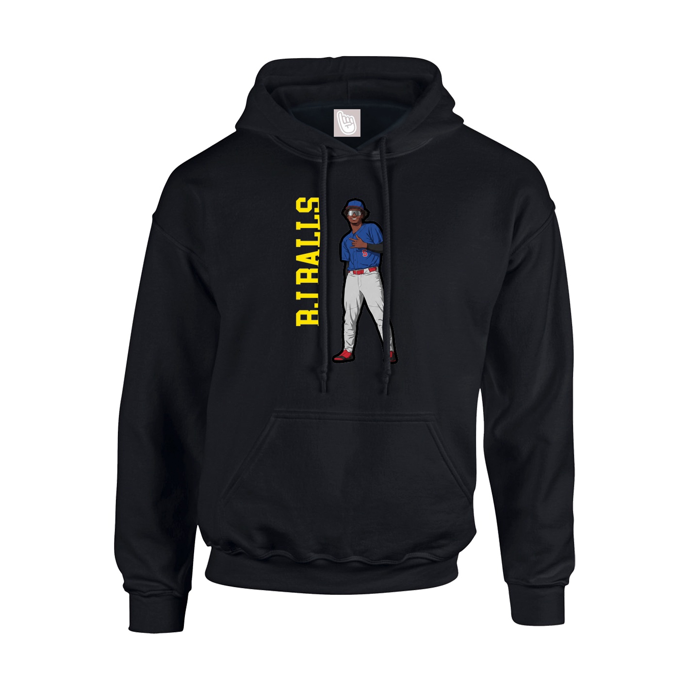 Youth Hoodie — Name Vertical in Black