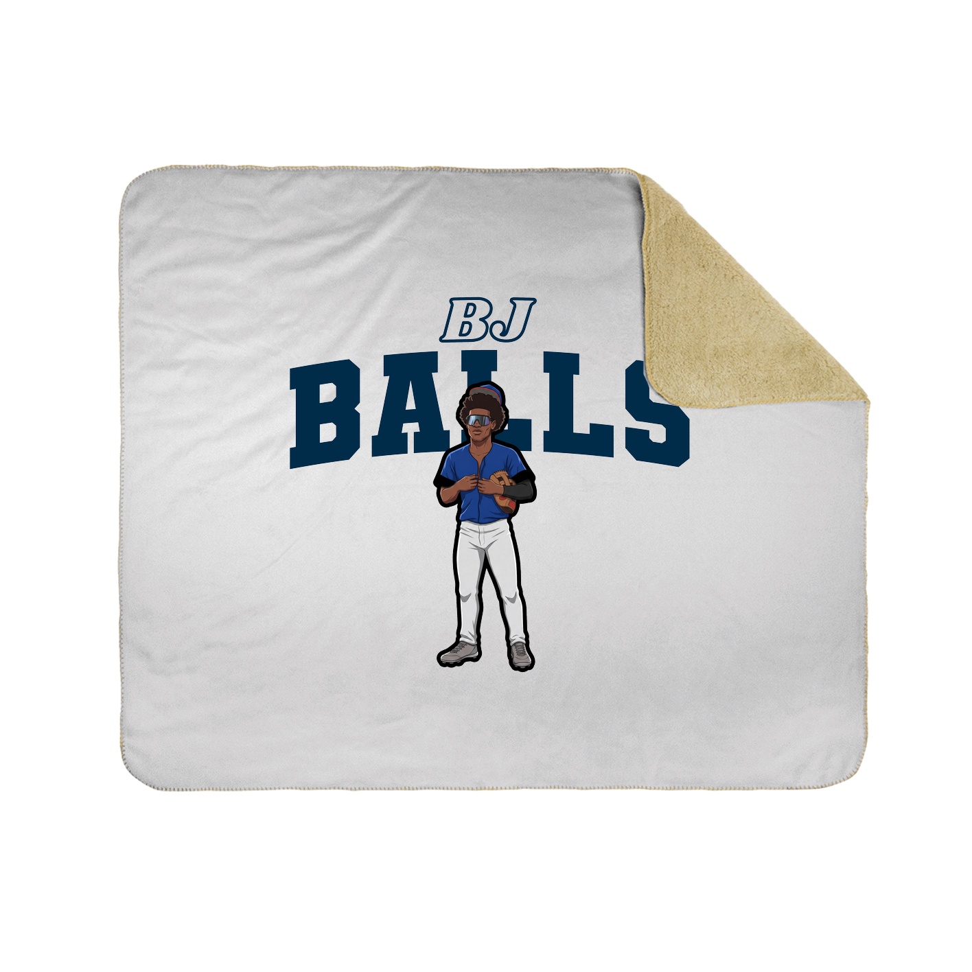 Throw Blanket — Name Arch in White