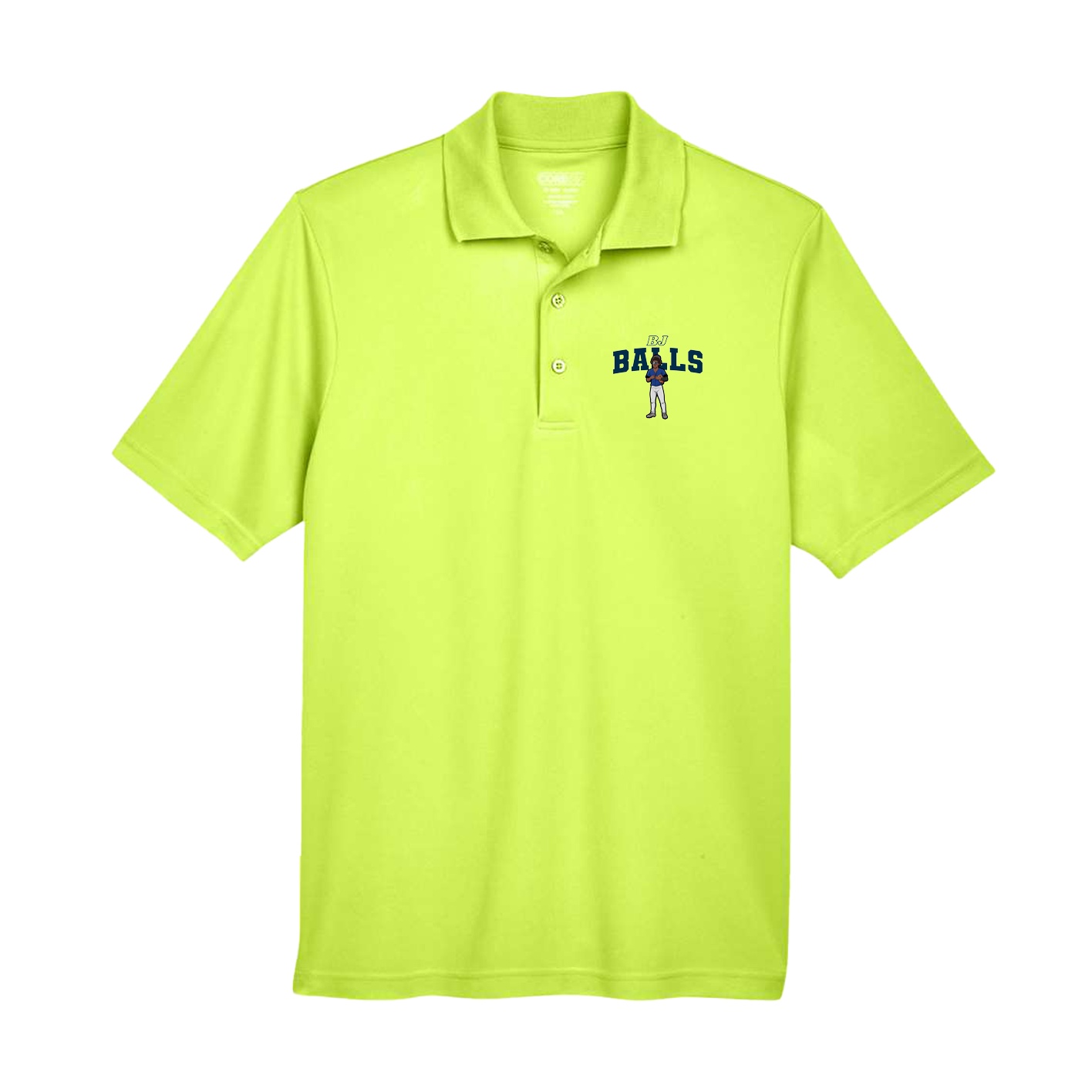 Performance Polo — Name Arch in Yellow