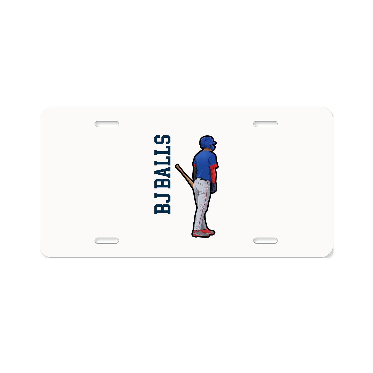 License Plate — Name Vertical in Classic