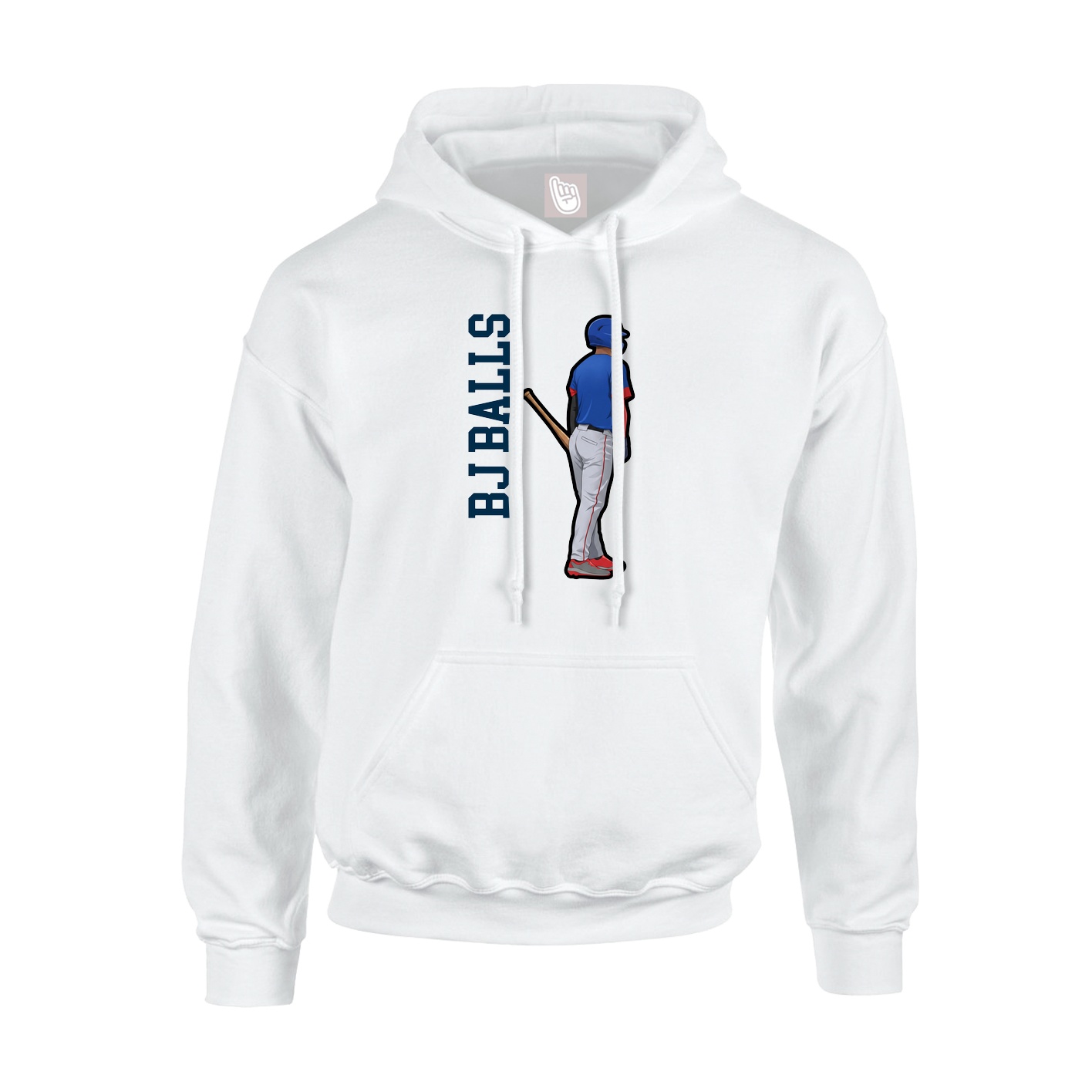 Hoodie — Name Vertical in White