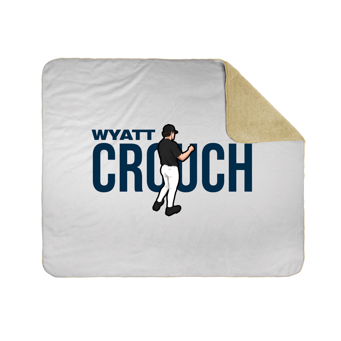 Throw Blanket — Player Name in White
