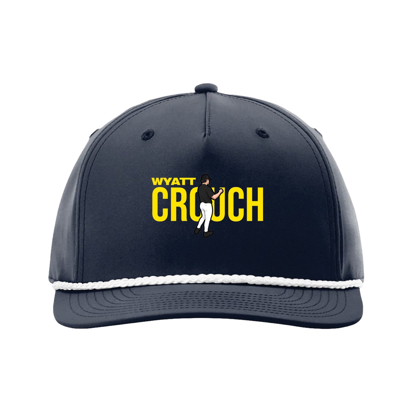 Five-Panel Classic Rope Cap — Player Name in Navy