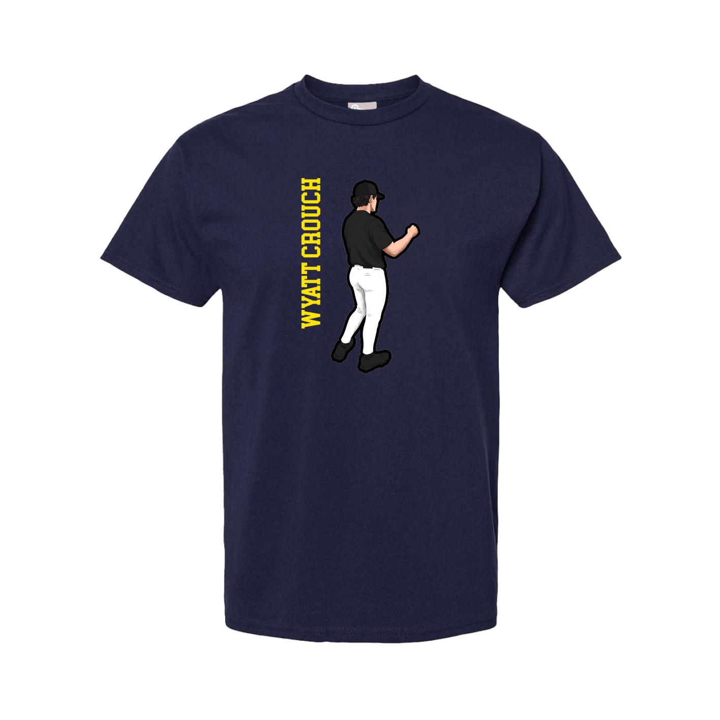 Tee — Name Vertical in Navy