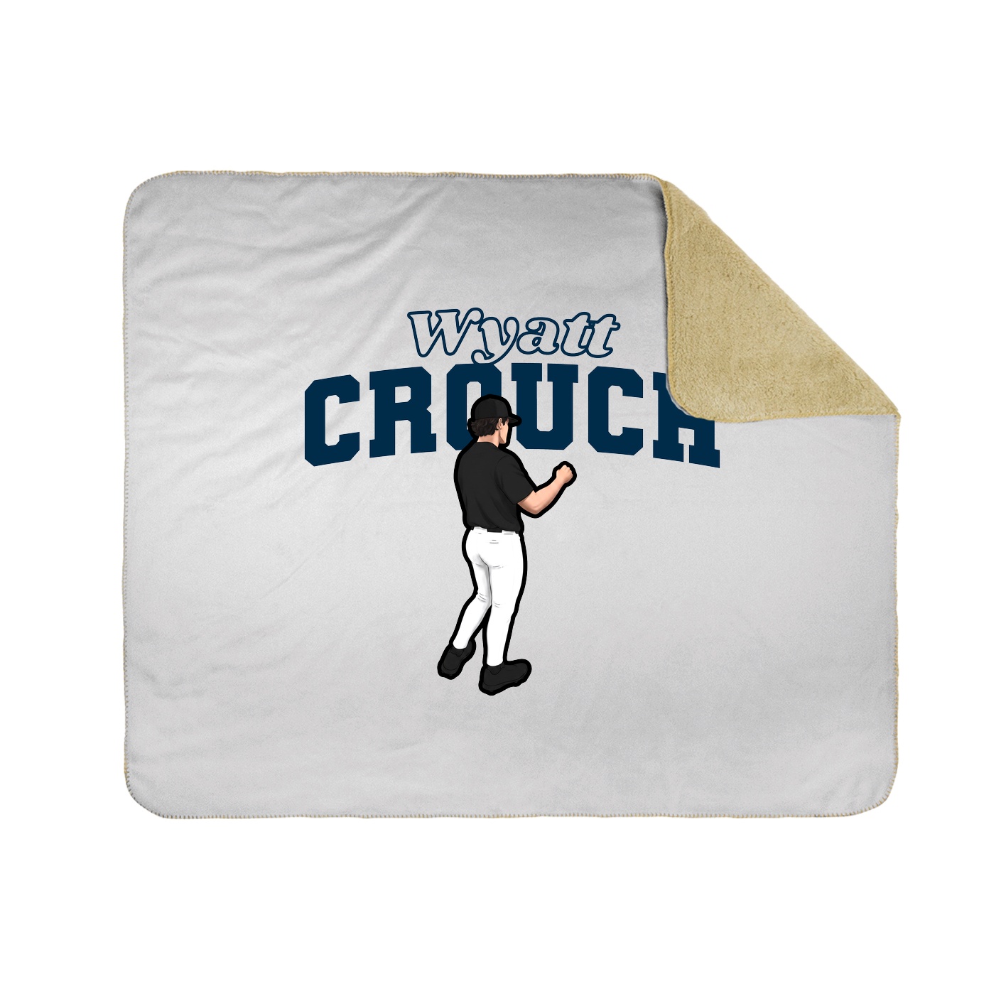 Throw Blanket — Name Arch in White
