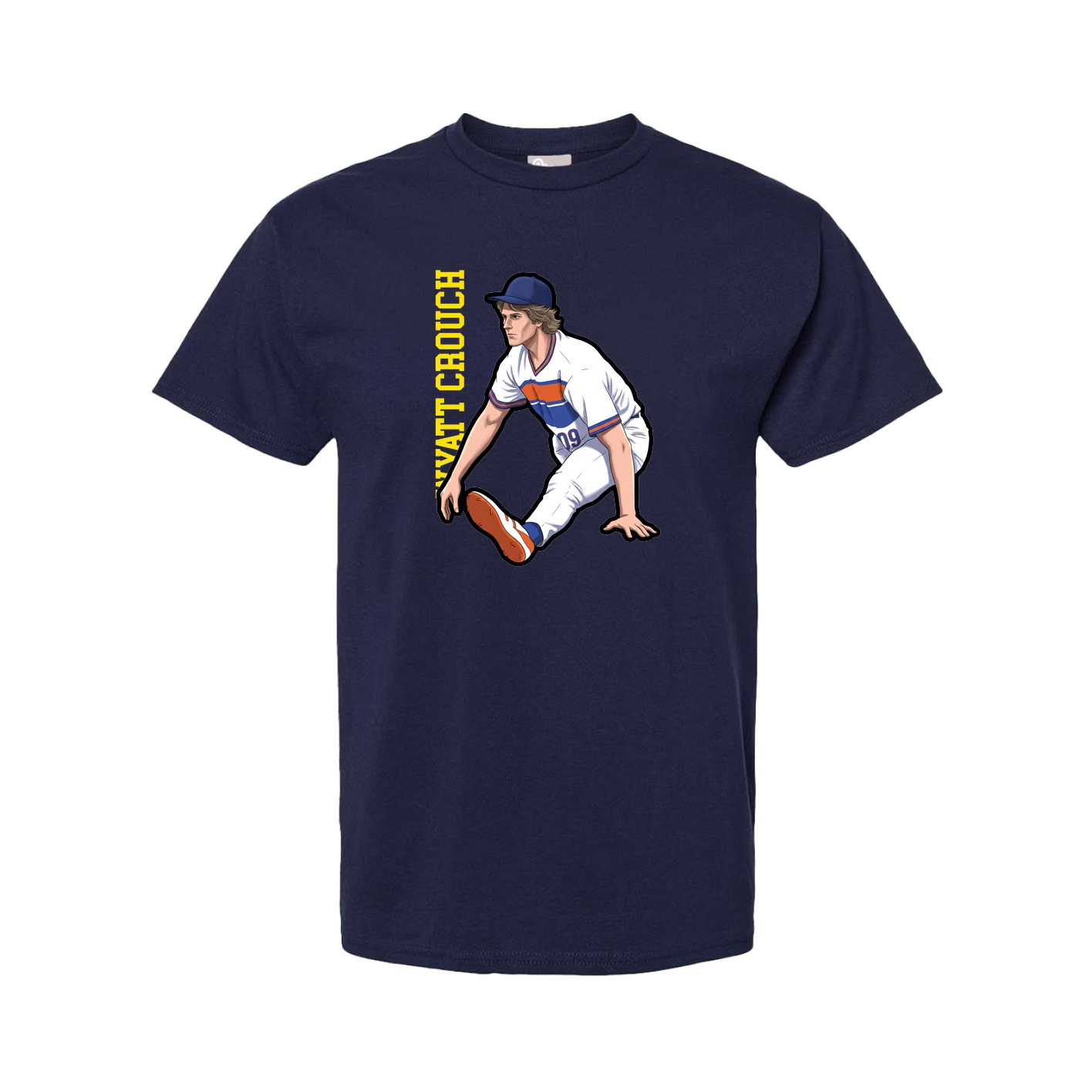 Tee — Name Vertical in Navy