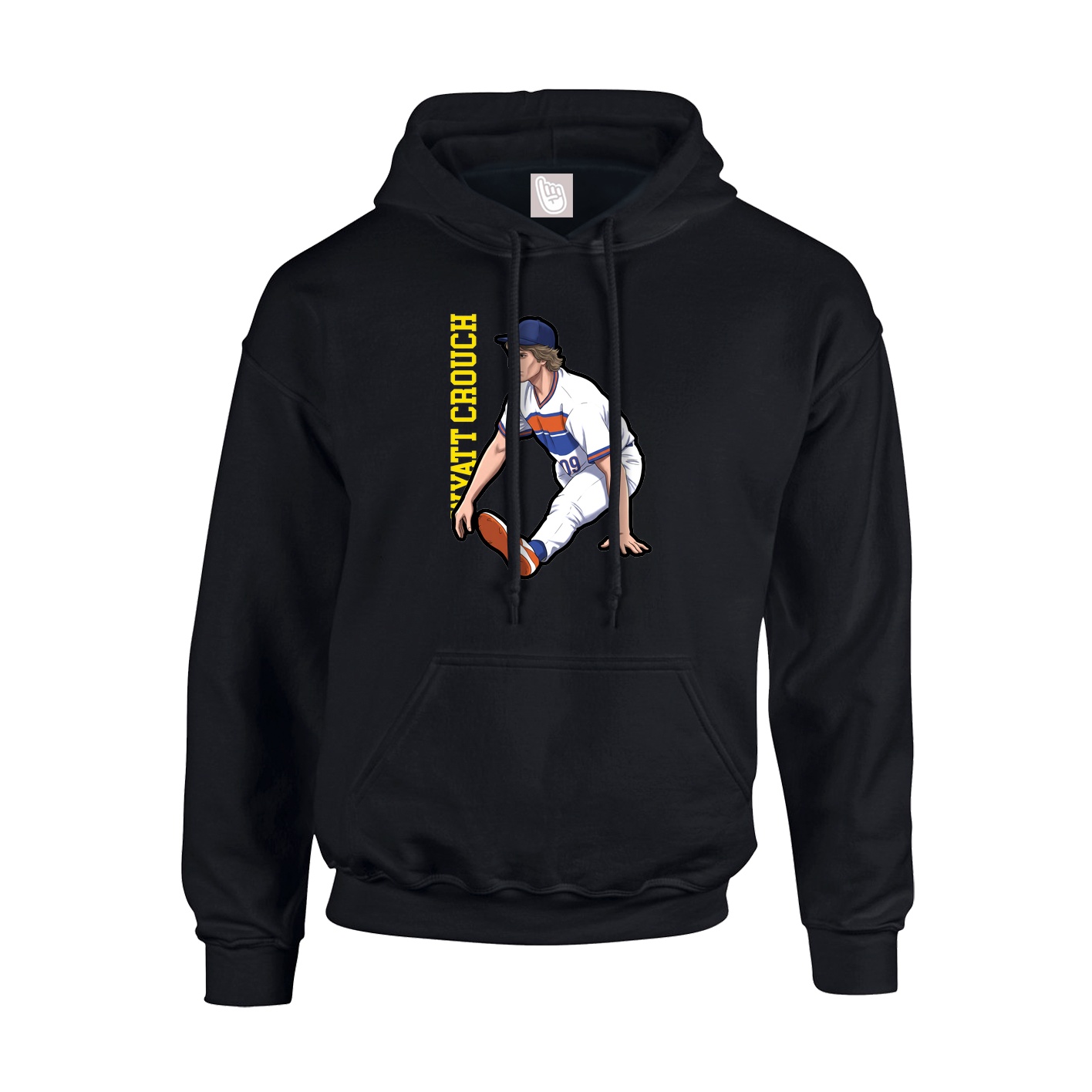 Youth Hoodie — Name Vertical in Black