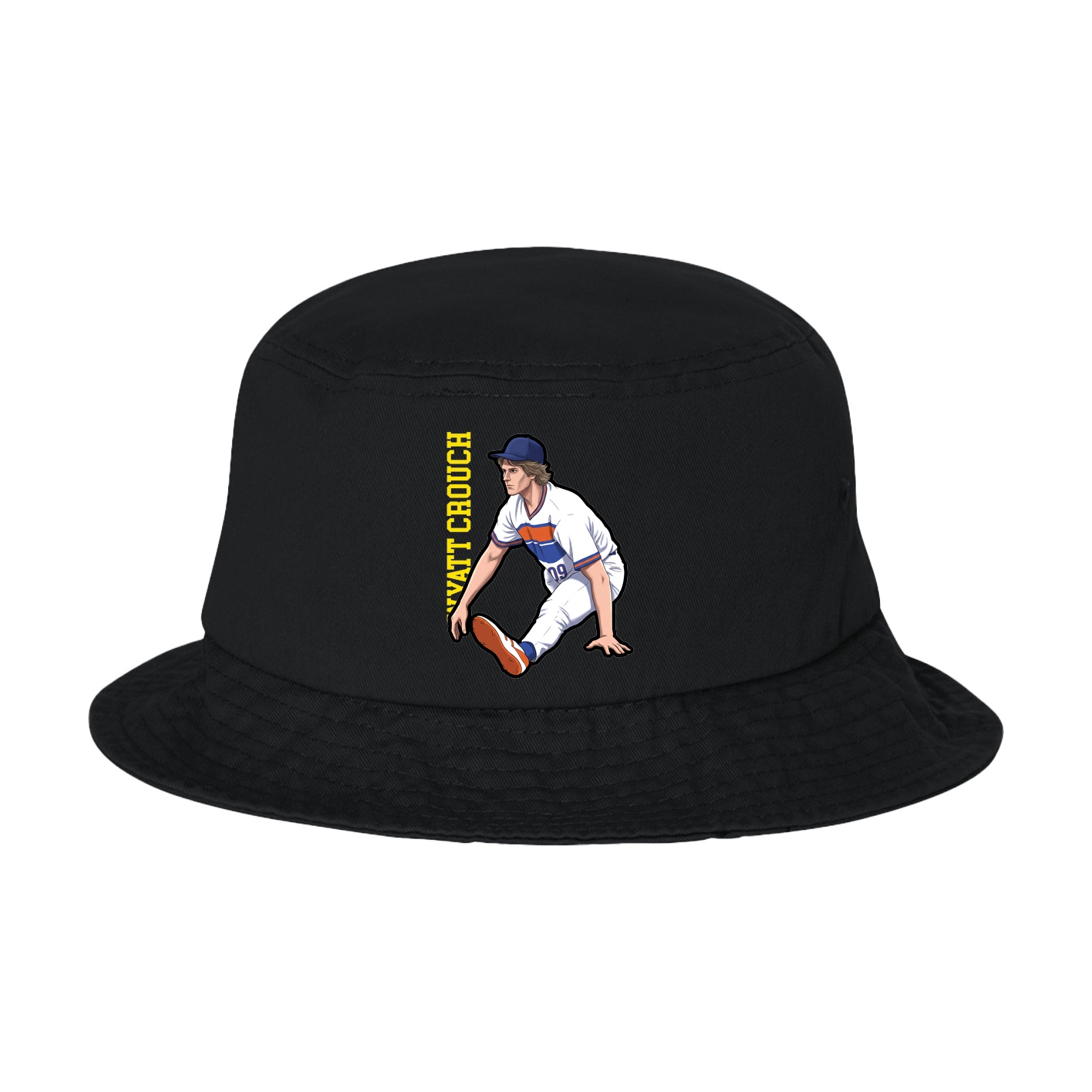 Bucket Cap — Name Vertical in Black