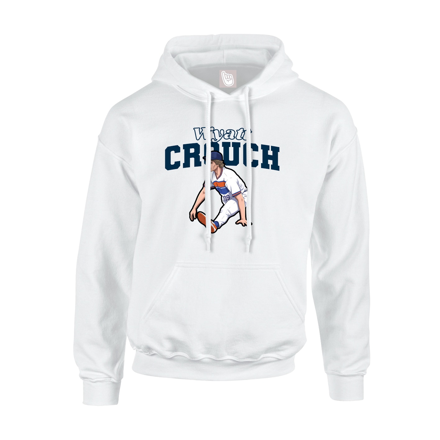 Hoodie — Name Arch in White
