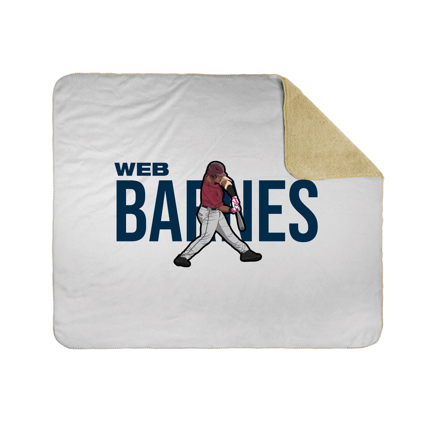 Throw Blanket — Player Name in White